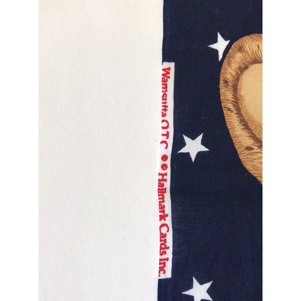 USA Teddy Bear Flag Cotton Fabric Panel 45